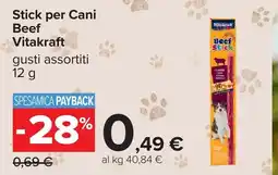Carrefour Stick per Cani Beef Vitakraft offerta