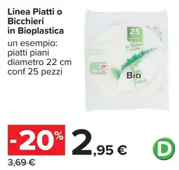 Carrefour Piatti in Bioplastica Bio Table offerta