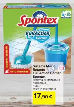 Carrefour Sistema Mocio Rotante Full Action Corner Spontex offerta