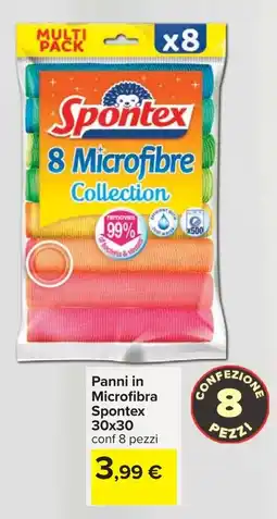 Carrefour Panni in Microfibra Spontex offerta