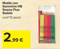 Carrefour Matite con Gommino HB Stabilo offerta