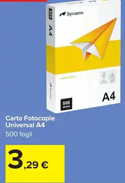 Carrefour Carta Fotocopie Universal A4 offerta