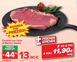 Carrefour Market Costata con Osso di Bovino Adulto offerta