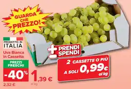 Carrefour Market Uva Bianca in Cassetta offerta