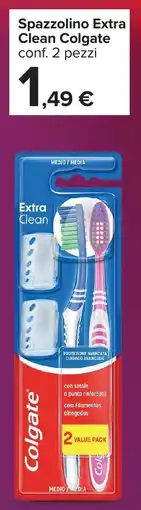 Carrefour Colgate Spazzolino Extra Clean offerta