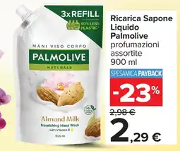 Carrefour Ricarica Sapone Liquido Palmolive offerta