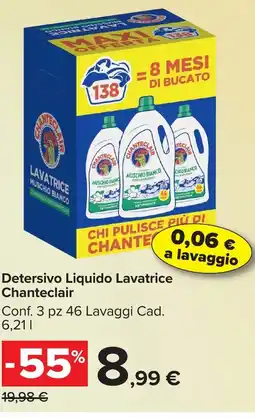 Carrefour Market Detersivo Liquido Lavatrice Chanteclair offerta