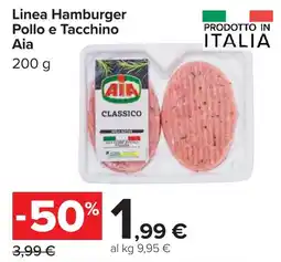 Carrefour Market Linea Hamburger Pollo e Tacchino Aia offerta