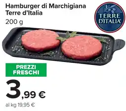 Carrefour Market Hamburger di Marchigiana Terre d'Italia offerta