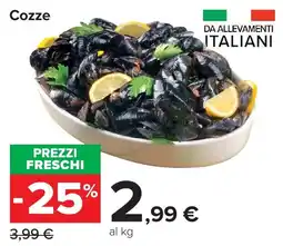 Carrefour Market Cozze da allevamenti italiani offerta