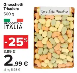 Carrefour Market Gnocchetti Tricolore offerta