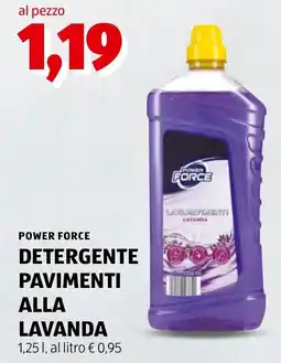 ALDI Power Force Detergente Pavimenti alla Lavanda offerta