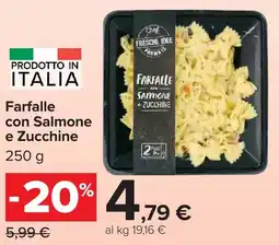 Carrefour Market Farfalle con Salmone e Zucchine offerta