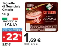 Carrefour Market Tagliette di Guanciale Citterio offerta