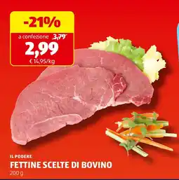 ALDI Il podere fettine scelte di bovino offerta