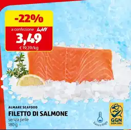 ALDI Almare Seafood Filetto di Salmone offerta
