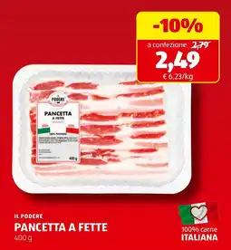 ALDI Il Podere Pancetta a fette offerta