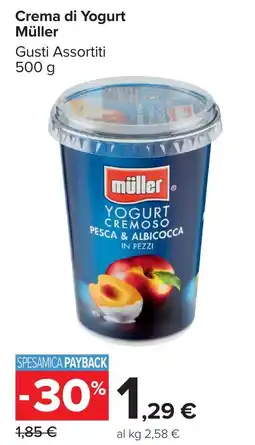 Carrefour Market Crema di Yogurt Müller Gusti Assortiti offerta