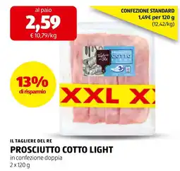 ALDI Il tagliere del re prosciutto cotto light offerta