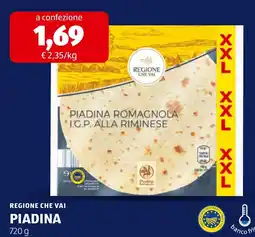 ALDI Piadina Romagnola I.G.P. alla Riminese Regione Che Vai offerta
