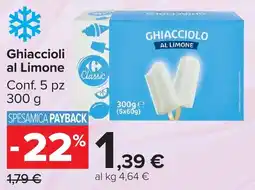 Carrefour Market Ghiaccioli al Limone Classic offerta