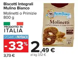 Carrefour Market Biscotti Integrali Mulino Bianco offerta