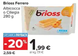 Carrefour Market Briotts Ferrero Albicocca offerta