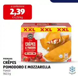 ALDI Primana Crêpes Pomodoro e Mozzarella offerta