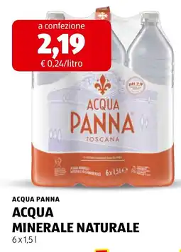 ALDI Acqua Panna Acqua Minerale Naturale offerta