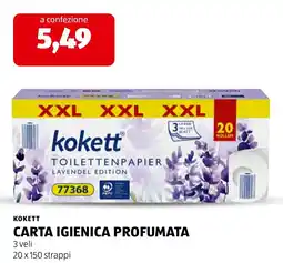 ALDI Kokett carta igienica profumata offerta