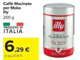 Carrefour Market Caffè Macinato Illy offerta