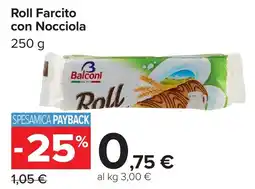 Carrefour Market Roll Farcito con Nocciola Balconi offerta