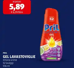 ALDI Pril gel lavastoviglie offerta