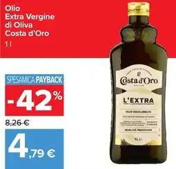 Carrefour Market Olio Extra Vergine di Oliva Costa d'Oro offerta