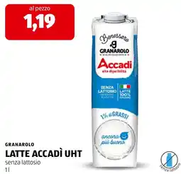 ALDI Granarolo Latte Accadì UHT senza lattosio offerta