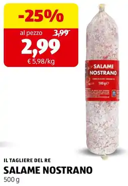 ALDI Salame nostrano offerta