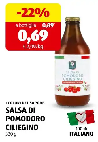 ALDI I colori del sapore salsa di pomodoro ciliegino offerta
