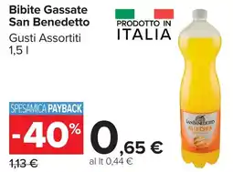 Carrefour Market Bibite Gassate San Benedetto offerta