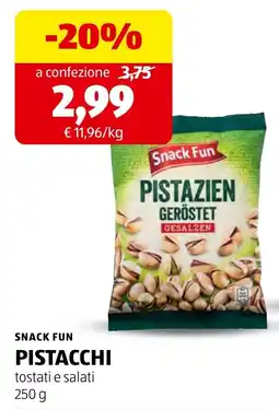 ALDI Snack Fun Pistacchi offerta