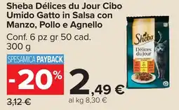 Carrefour Market Sheba Délices du Jour Cibo Umidio Gatto offerta