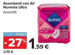 Carrefour Market Assorbenti con Ali Nuvenia Ultra offerta