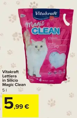 Carrefour Market Vitakraft Lettiera in Silicio Magic Clean offerta