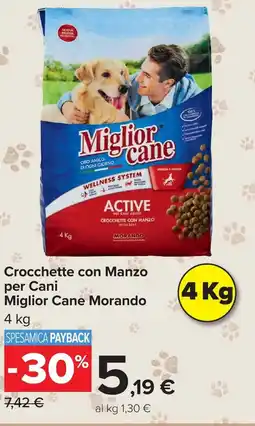 Carrefour Market Crocchette con Manzo per Cani Miglior Cane Morando offerta