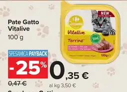 Carrefour Market Pate Gatto Vitalive offerta
