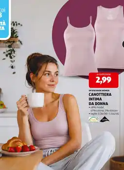 ALDI UP2FASHION WOMEN CANOTTIERA INTIMA DA DONNA offerta