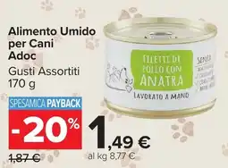 Carrefour Market Alimento Umidoper Cani Adoc Gusti Assortiti offerta