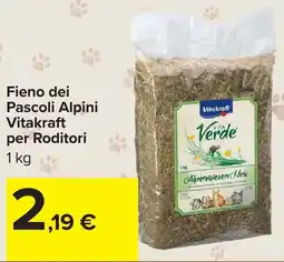 Carrefour Market Fieno dei Pascoli Alpini Vitakraft offerta