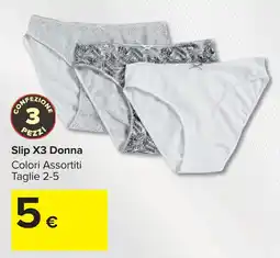 Carrefour Market Slip X3 Donna offerta