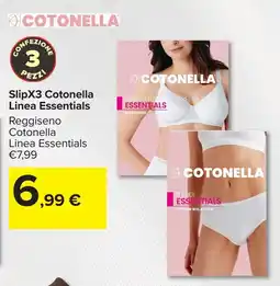 Carrefour Market SlipX3 Cotonella Linea Essentials offerta