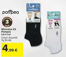 Carrefour Market Minicalza X3 Pompea Lei e Lui offerta